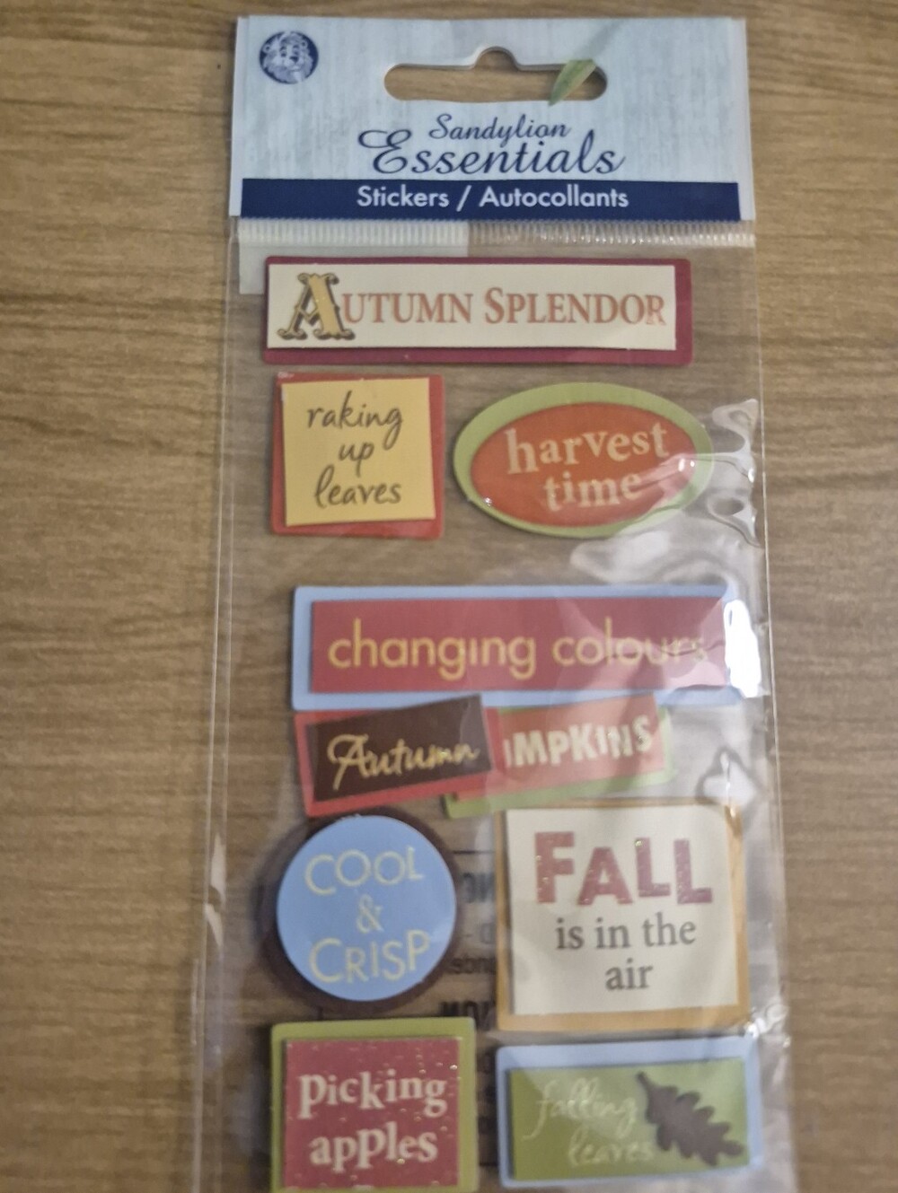 Sandylion Essentials Autumn Splendor Sticker Set - Multicolor